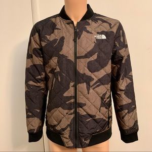 The Northface Reversible Bomber Jacket - Camo Oneside , Black Inverse side